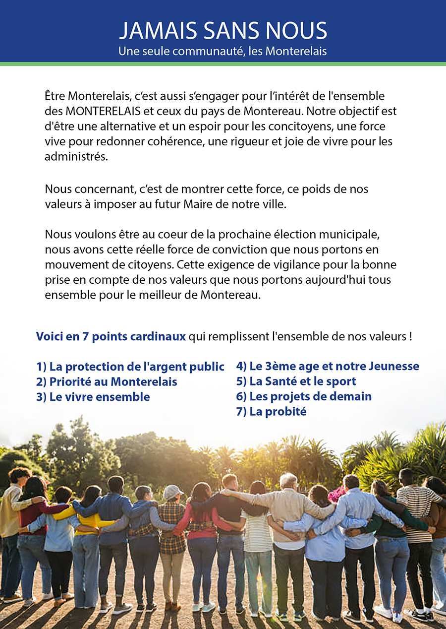 JAMAIS SANS NOUS MONTEREAU