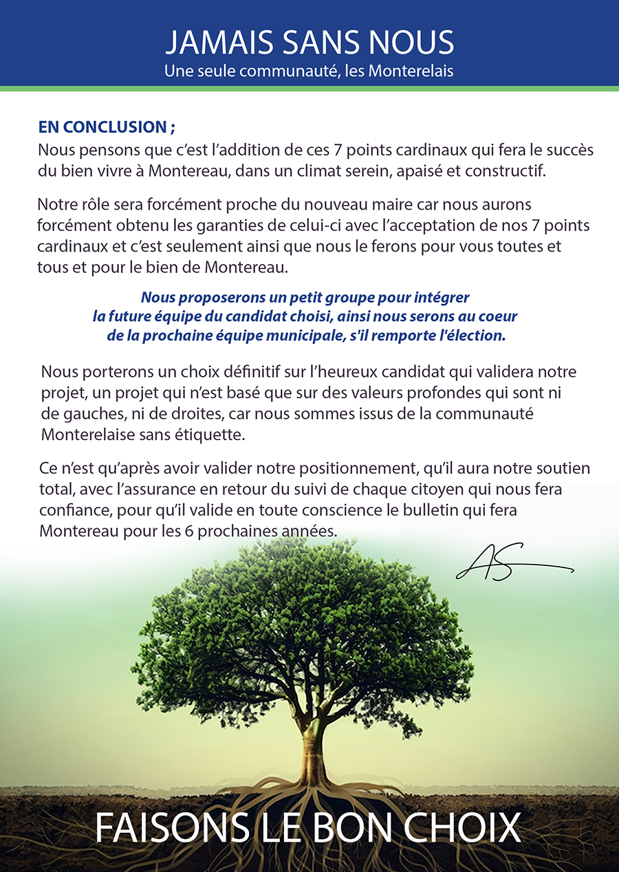 JAMAIS SANS NOUS MONTEREAU